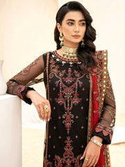 IZNIK Chinon Unstitched Embroidered Net 3Pc Suit CC-08 Darina