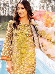 Charizma Combination Embroidered Lawn Unstitched 3 Piece Suit CC-09