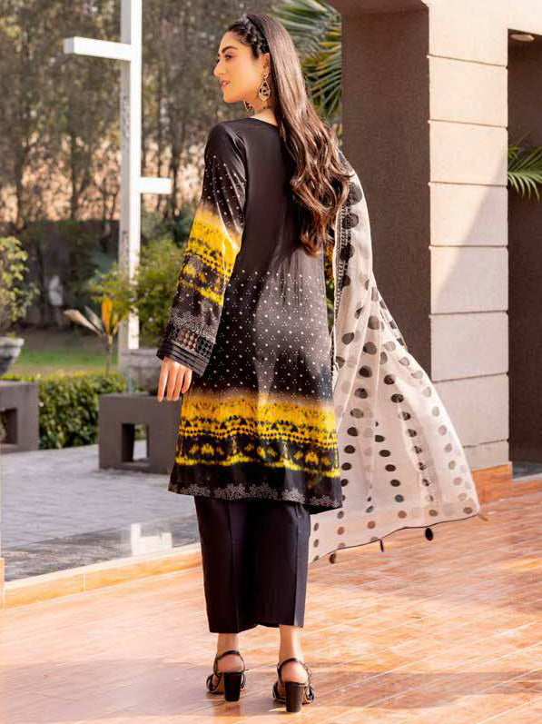 Charizma Combination Embroidered Lawn Unstitched 3 Piece Suit CC-10