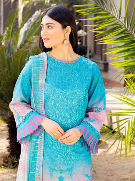 Charizma Combination Embroidered Lawn Unstitched 3 Piece Suit CC-11A