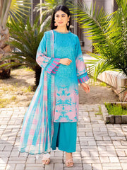 Charizma Combination Embroidered Lawn Unstitched 3 Piece Suit CC-11A