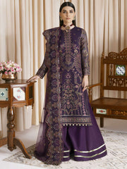 IZNIK Chinon Vol-02 Embroidered Chiffon Unstitched 3Pc Suit CC-12 Coretta