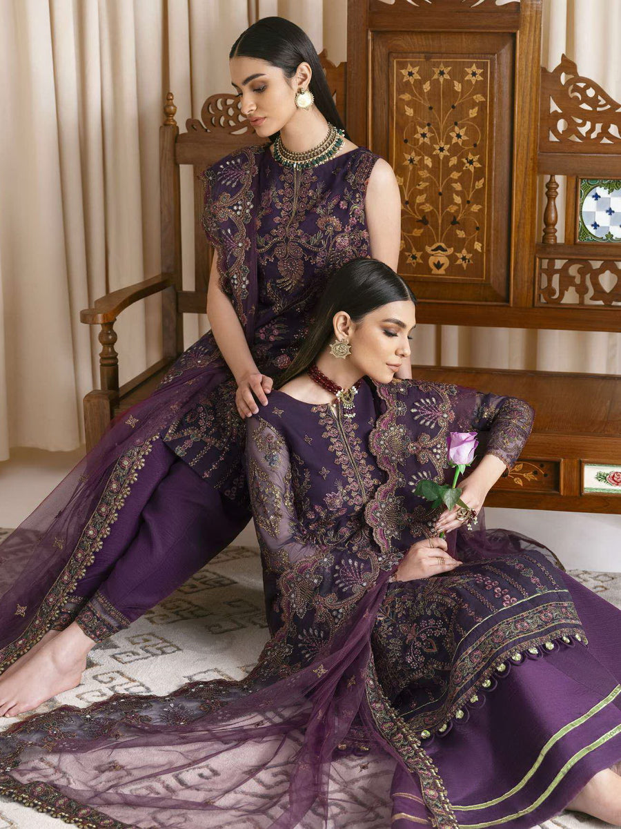 IZNIK Chinon Vol-02 Embroidered Chiffon Unstitched 3Pc Suit CC-12 Coretta