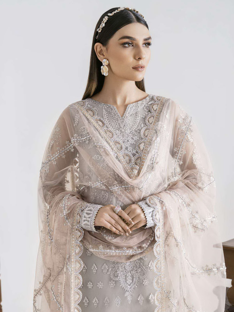 IZNIK Chinon Vol-02 Embroidered Net Unstitched 3Pc Suit CC-13 Marnie