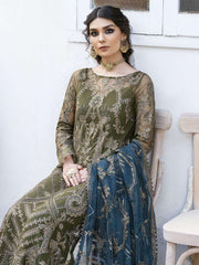 IZNIK Chinon Vol-02 Embroidered Net Unstitched 3Pc Suit CC-16 Kamila