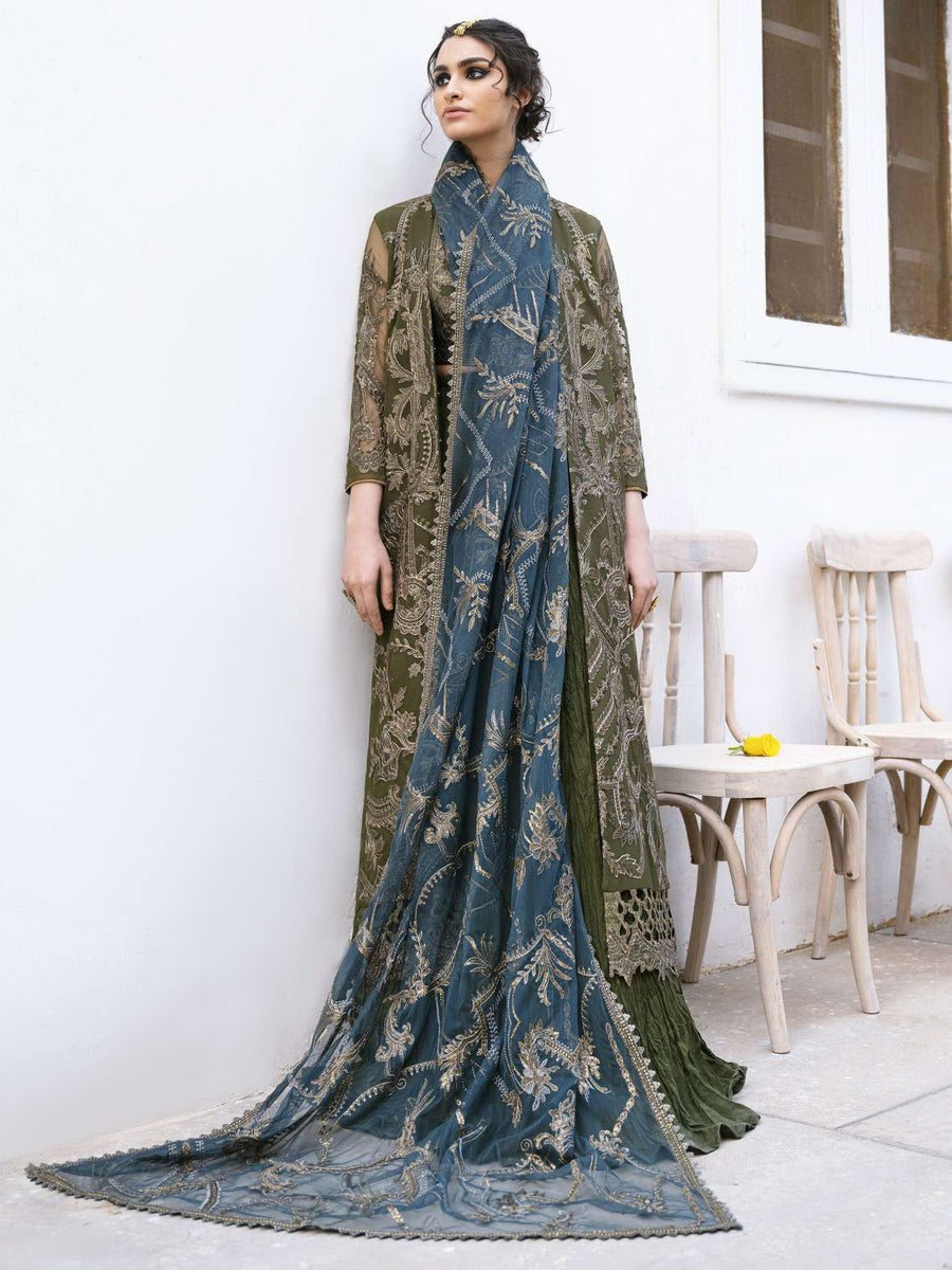 IZNIK Chinon Vol-02 Embroidered Net Unstitched 3Pc Suit CC-16 Kamila