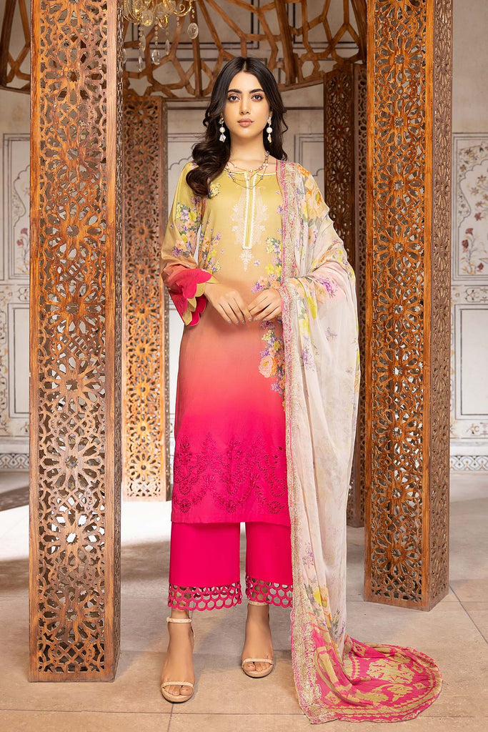 Charizma Combinations Embroidered Lawn Unstitched 3 Piece Suit CC23-17