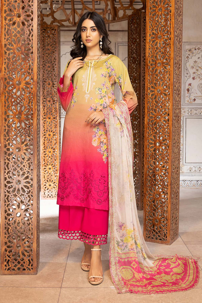 Charizma Combinations Embroidered Lawn Unstitched 3 Piece Suit CC23-17