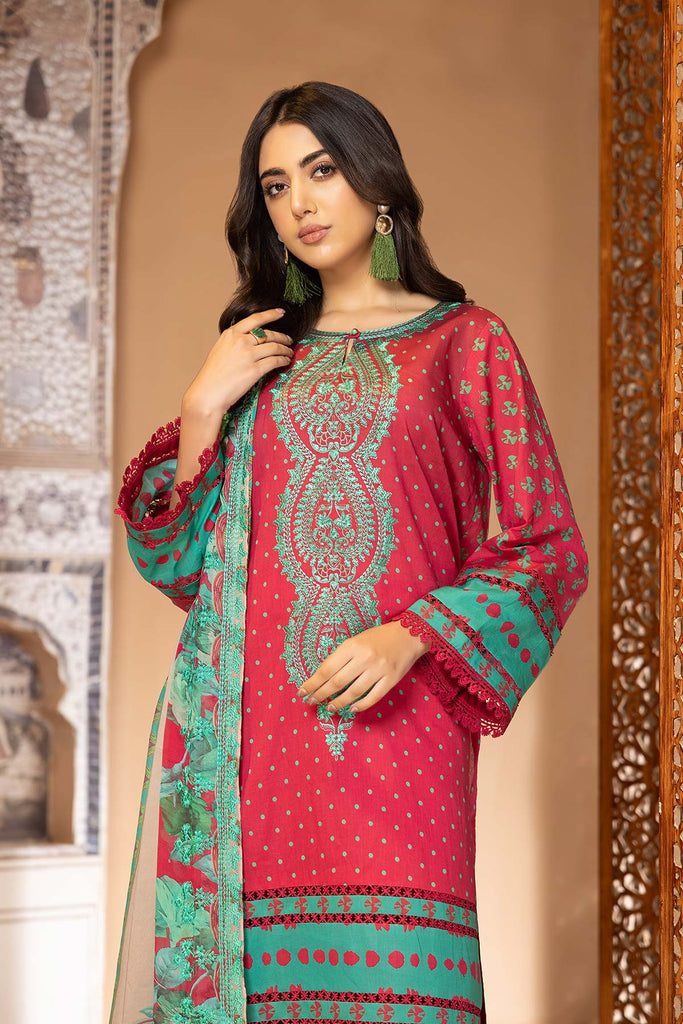 Charizma Combinations Embroidered Lawn Unstitched 3 Piece Suit CC23-19