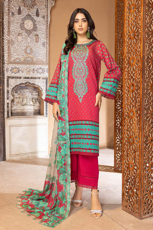 Charizma Combinations Embroidered Lawn Unstitched 3 Piece Suit CC23-19