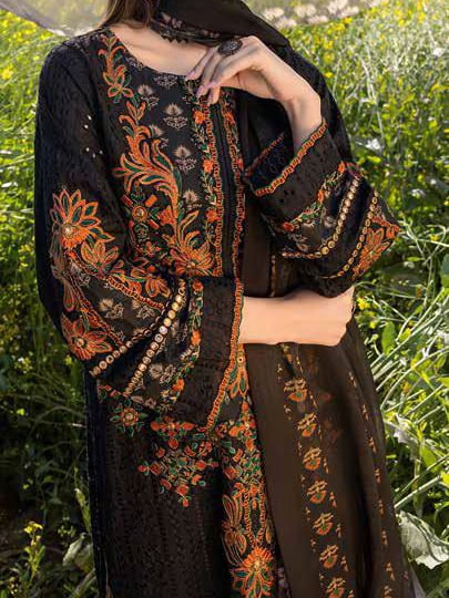Charizma Zard Chikankari Lawn Unstitched 3 Piece Suit CCK-01