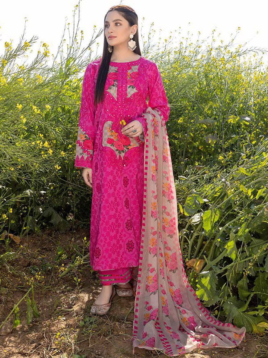 Charizma Zard Chikankari Lawn Unstitched 3 Piece Suit CCK-02