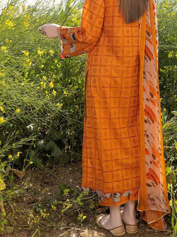 Charizma Zard Chikankari Lawn Unstitched 3 Piece Suit CCK-03