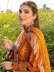 Charizma Zard Chikankari Lawn Unstitched 3 Piece Suit CCK-03