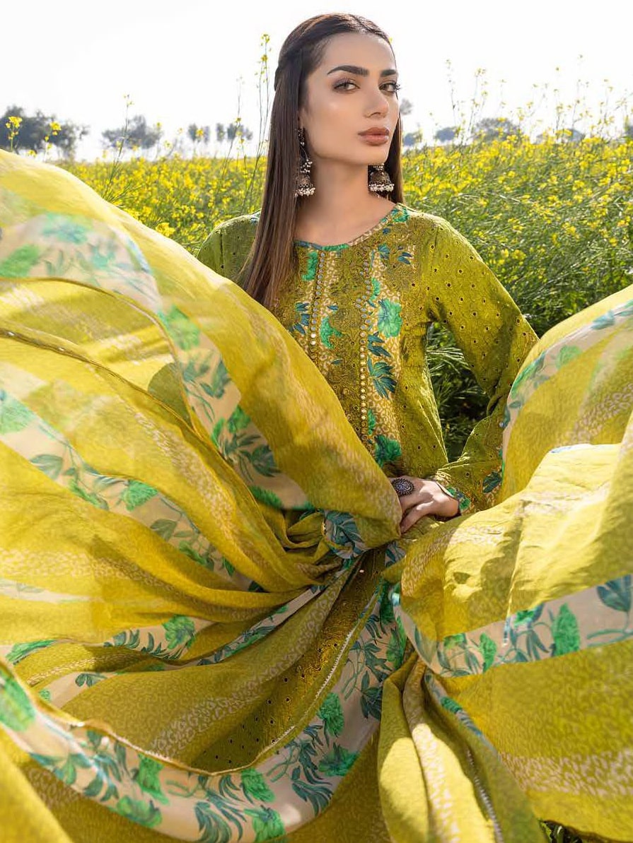 Charizma Zard Chikankari Lawn Unstitched 3 Piece Suit CCK-04