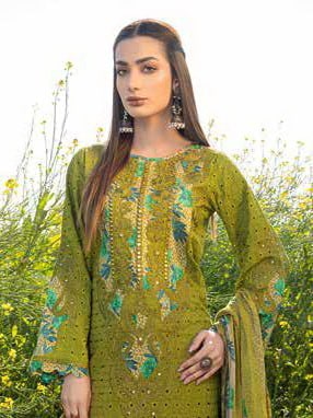 Charizma Zard Chikankari Lawn Unstitched 3 Piece Suit CCK-04