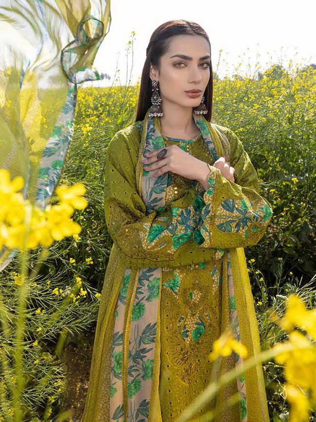 Charizma Zard Chikankari Lawn Unstitched 3 Piece Suit CCK-04