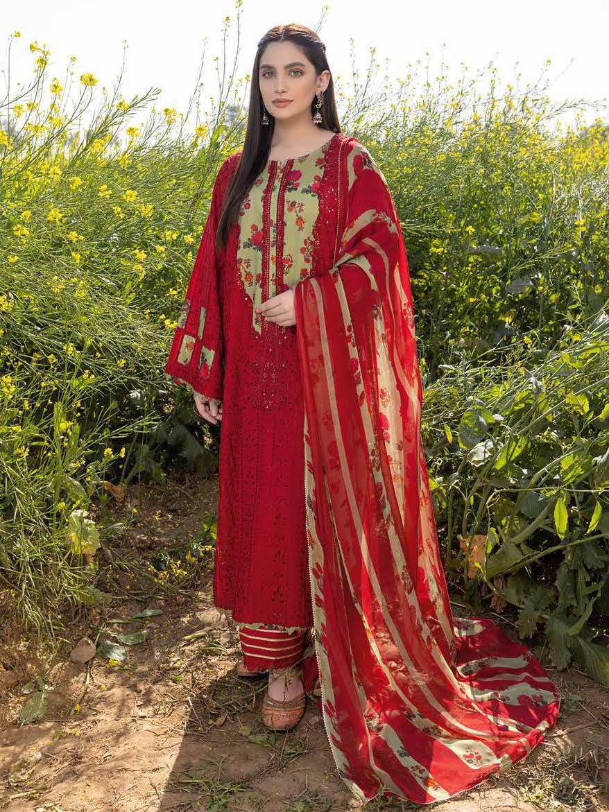 Charizma Zard Chikankari Lawn Unstitched 3 Piece Suit CCK-05