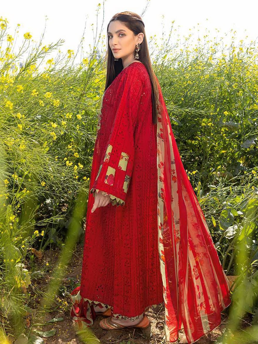 Charizma Zard Chikankari Lawn Unstitched 3 Piece Suit CCK-05