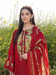 Charizma Zard Chikankari Lawn Unstitched 3 Piece Suit CCK-05
