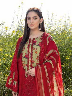 Charizma Zard Chikankari Lawn Unstitched 3 Piece Suit CCK-05