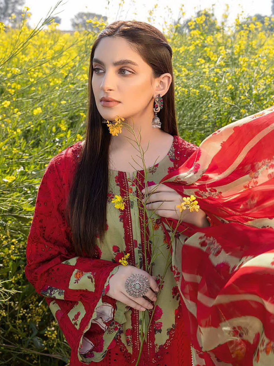 Charizma Zard Chikankari Lawn Unstitched 3 Piece Suit CCK-05