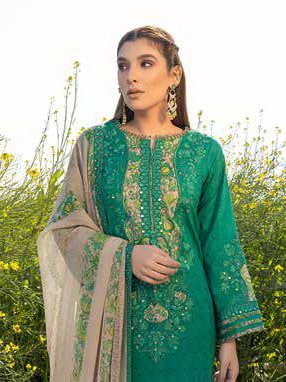 Charizma Zard Chikankari Lawn Unstitched 3 Piece Suit CCK-06