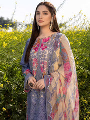 Charizma Zard Chikankari Lawn Unstitched 3 Piece Suit CCK-07