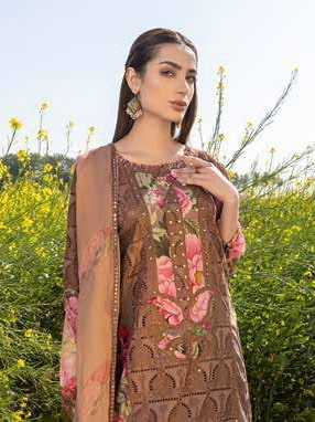 Charizma Zard Chikankari Lawn Unstitched 3 Piece Suit CCK-08