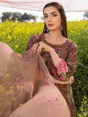 Charizma Zard Chikankari Lawn Unstitched 3 Piece Suit CCK-08