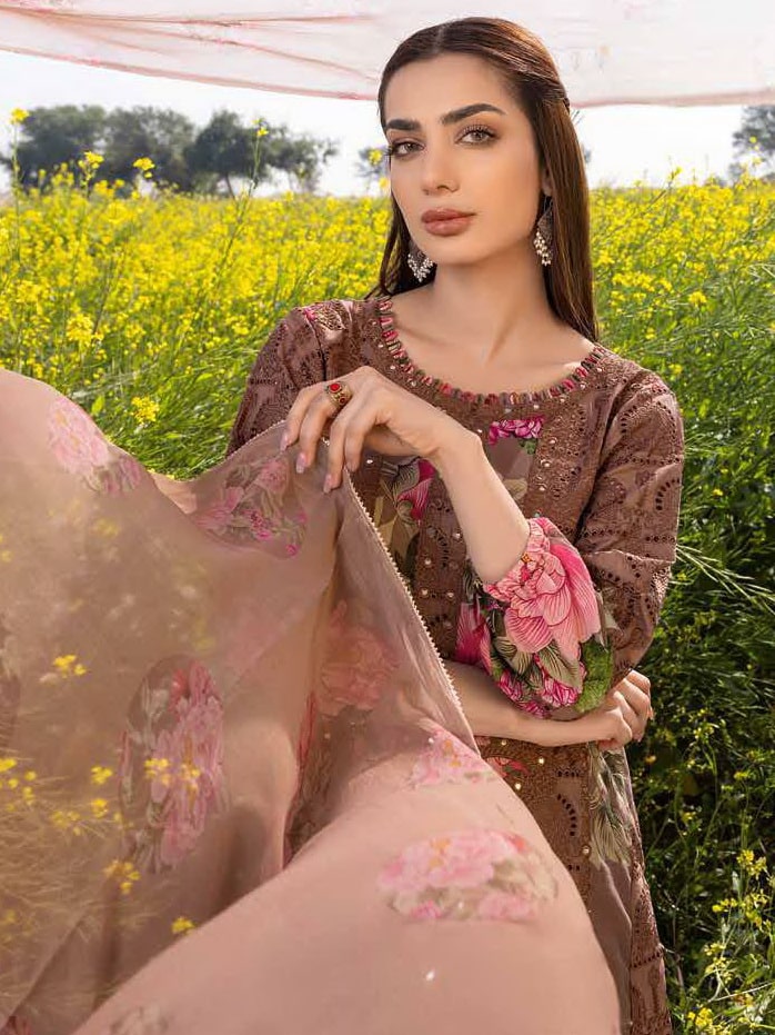 Charizma Zard Chikankari Lawn Unstitched 3 Piece Suit CCK-08