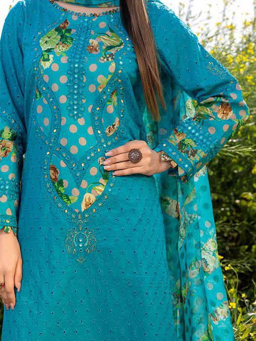 Charizma Zard Chikankari Lawn Unstitched 3 Piece Suit CCK-09