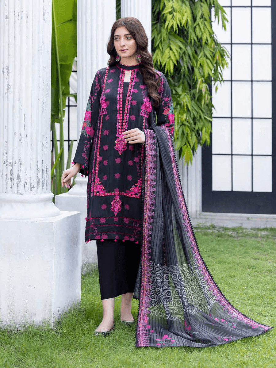 Charizma Combinations Embroidered Unstitched Linen 3Pc Suit CCW-03