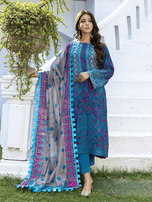Charizma Combinations Embroidered Unstitched Linen 3Pc Suit CCW-08