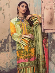 GulAhmed 3Pc Unstitched Corduroy Suit With Cotton Net Dupatta CD-39 - FaisalFabrics.pk