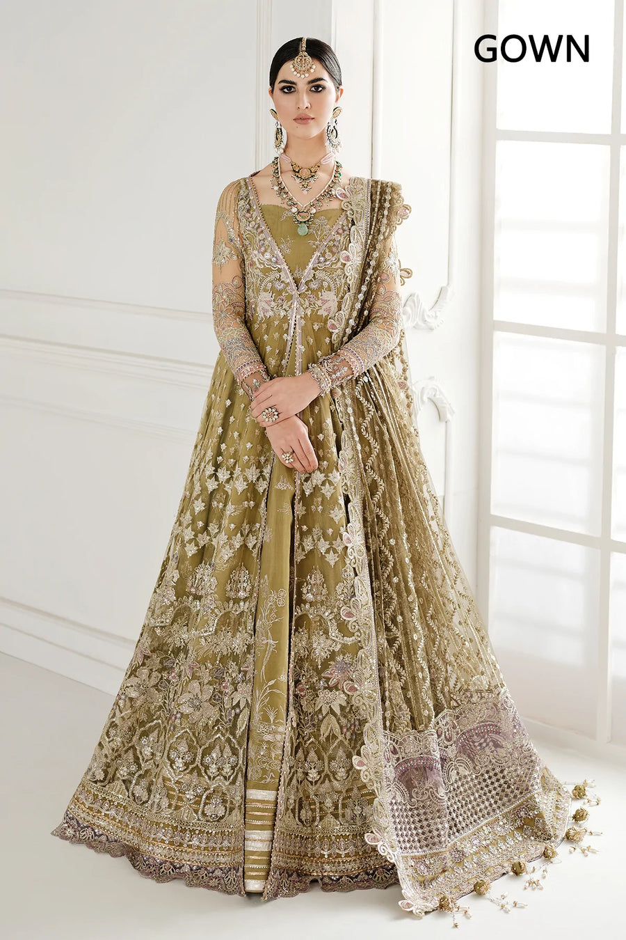 BAROQUE Chantelle Unstitched Embroidered Net 3Pc Suit CH10-D02