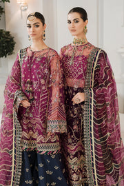 BAROQUE Chantelle Unstitched Embroidered Net 3Pc Suit CH10-D03