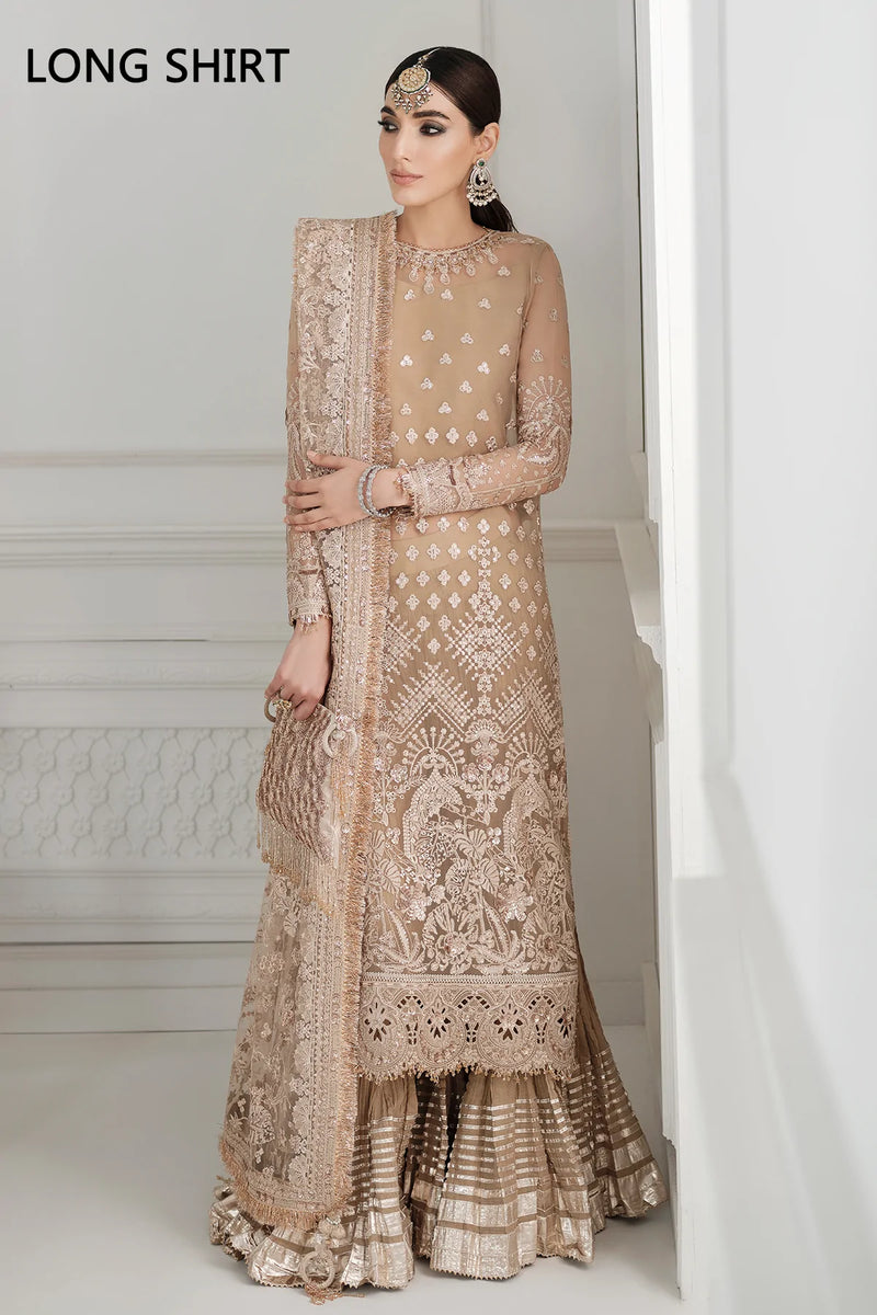 BAROQUE Chantelle Unstitched Embroidered Chiffon 3Pc Suit CH10-D04