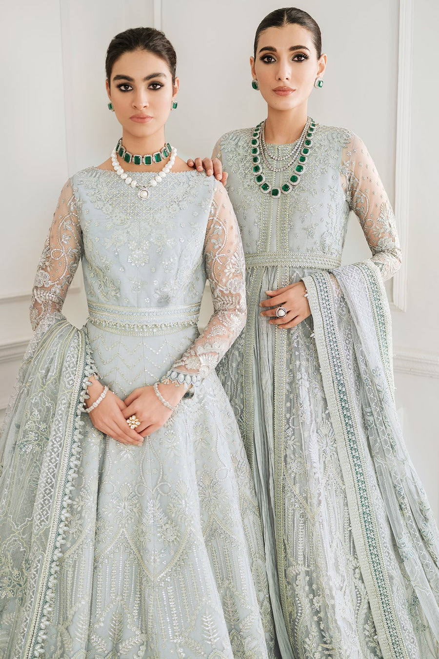 BAROQUE Chantelle Unstitched Embroidered Net 3Pc Suit CH10-D05