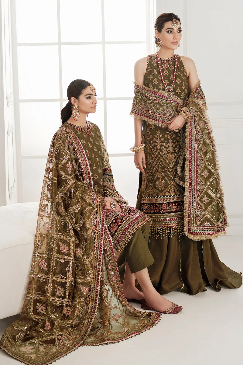 BAROQUE Chantelle Unstitched Embroidered Chiffon 3Pc Suit CH10-D06
