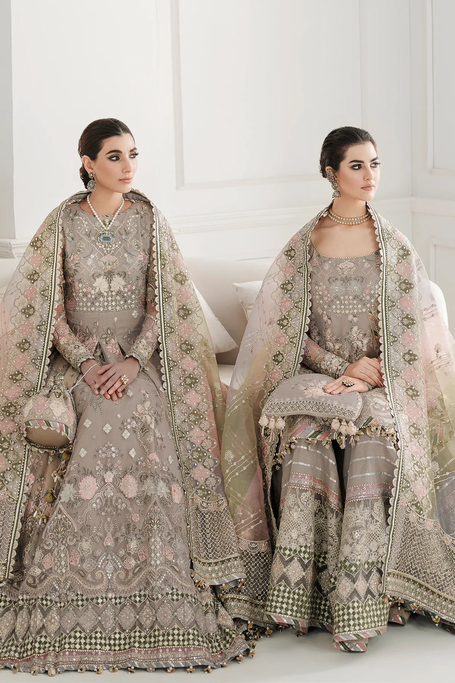 BAROQUE Chantelle Unstitched Embroidered Net 3Pc Suit CH10-D08
