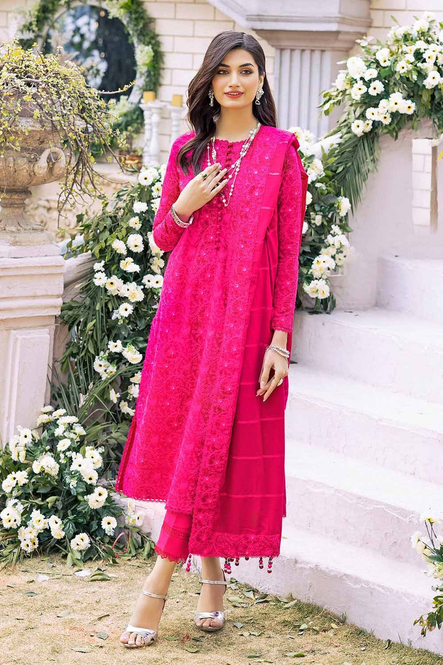 Gul Ahmed Festive Eid Embroidered Lawn Unstitched 3Pc Suit CK-32001