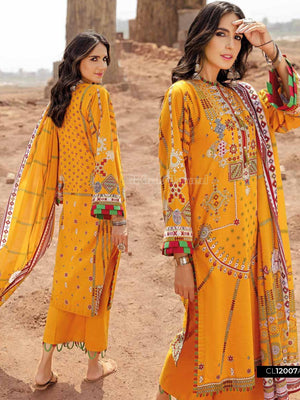 Gul Ahmed Essential Printed Lawn 3Pc Suit CL-12007A - FaisalFabrics.pk