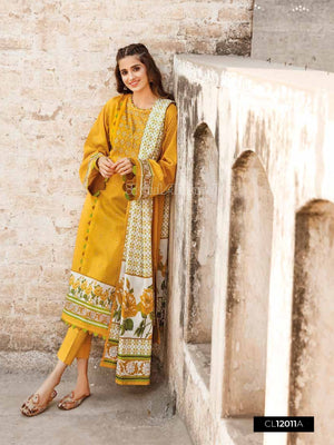 Gul Ahmed Essential Printed Lawn 3Pc Suit CL-12011A - FaisalFabrics.pk
