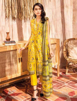 Gul Ahmed Essential Printed Lawn 3Pc Suit CL-12012A - FaisalFabrics.pk