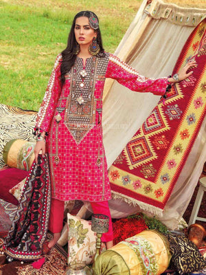 Gul Ahmed Essential Embroidered Lawn 3Pc Suit CL-1245 - FaisalFabrics.pk