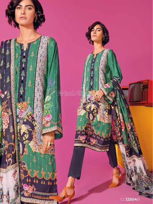 Gul Ahmed Essential Printed Lawn 3Pc Suit CL-12504B - FaisalFabrics.pk
