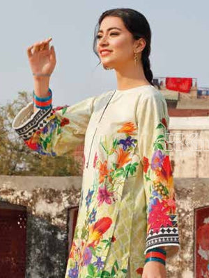 Gul Ahmed Essential Printed Lawn 3Pc Suit CL-1253A - FaisalFabrics.pk