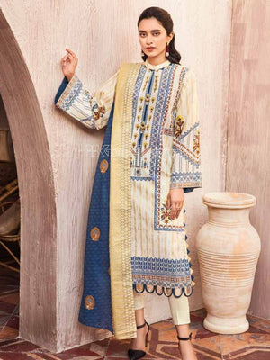 Gul Ahmed Essential Embroidered Lawn 3Pc Suit CL-1259 - FaisalFabrics.pk