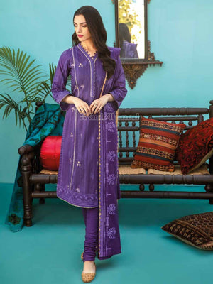 Gul Ahmed Essential Embroidered Lawn 3Pc Suit CL-1288 - FaisalFabrics.pk